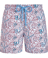 Men Swim Shorts Embroidered Noumea Sea - Limited Edition White 正面图