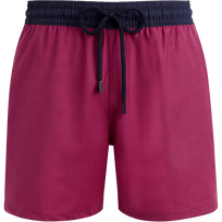 Men Wool Swim Shorts Super 120's Crimson purple front view