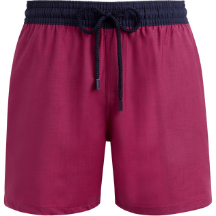 Men Wool Swim Shorts Super 120's Crimson purple front view