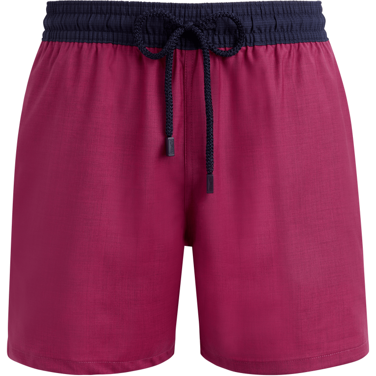 Pantaloncini Mare Uomo In Lana Super 120' - Costume Da Bagno - Magnus - Rosso