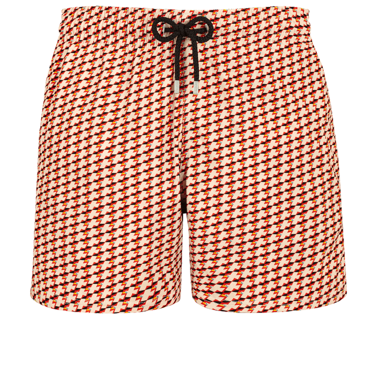 Men Stretch Swim Shorts Micro Mouettes - Moorise - Yellow - Size L - Vilebrequin