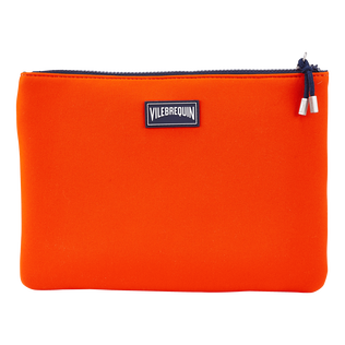 Zipped Turtle Beach Pouch Rust back view