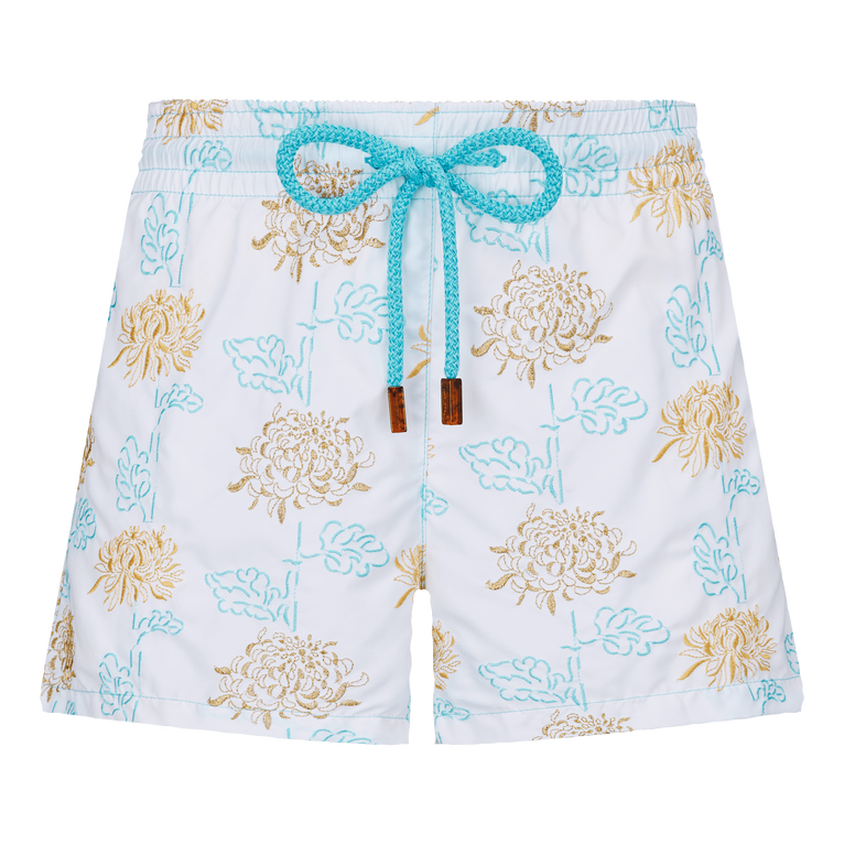 Iridescent Flowers Of Joy Badeshorts Mit Stickerei Für Damen - Fiona - Weiss - Größe XXS - Vilebrequin