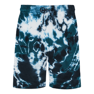 Bermudas de felpa con estampado Rough Ocean Tie Dye para hombre