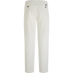 Men Corduroy Large Lines Jogging Pants Solid Off white back view