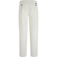 Pantalones de chándal de pana de líneas grandes de color liso para hombre Off white vista trasera