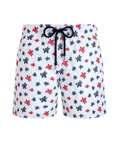 Pantaloncini mare uomo ricamati Micro Ronde des Tortues - Edizione limitata Bianco vista frontale