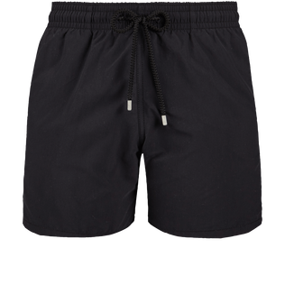 Bañador de color liso para hombre Negro vista frontal