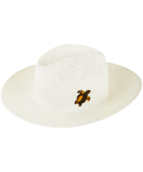 Women Natural straw hat solid Sand front view