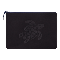 Zipped Turtle Beach Pouch Black front view