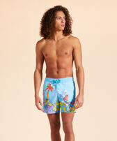 Men 360 Swim Trunks Fonds Marins Atoll front worn view