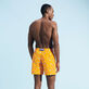 Men Swim Shorts Embroidered Micro Ronde Des Tortues Rainbow - Limited Edition Carrot back worn view