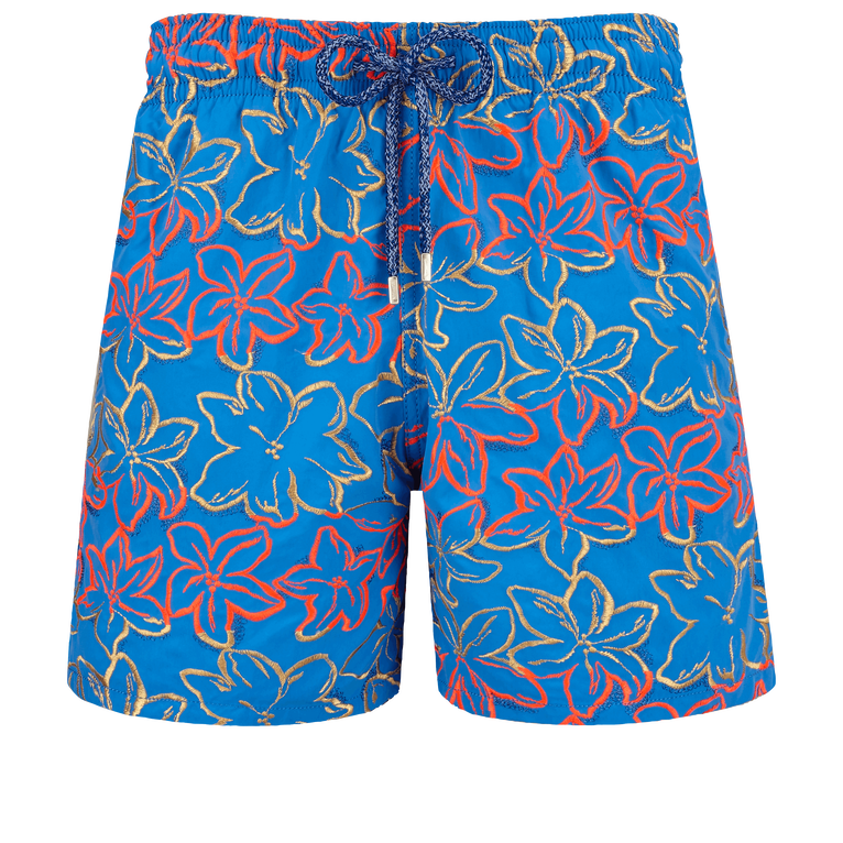 Men Swim Shorts Embroidered Raiatea - Swimming Trunk - Mistral - Blue
