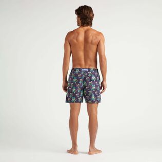 Men Swim Shorts Landscape Turtles Midnight back worn view