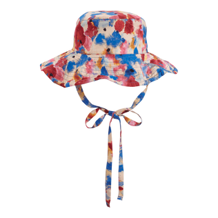 Girls Viscose Beach Hat Flowers in the Sky Palace front view