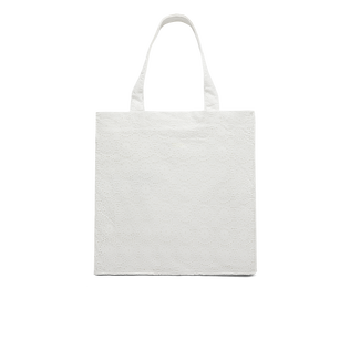 Broderies Anglaises Unisex Strandtasche aus Baumwolle Off white Rückansicht