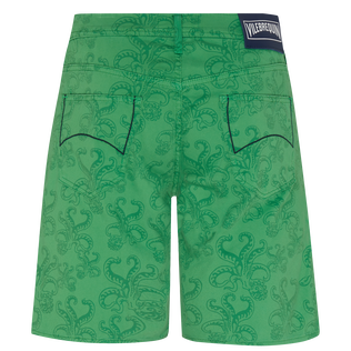 Bermuda en coton homme Poulpes imprimés Jungle vue de dos