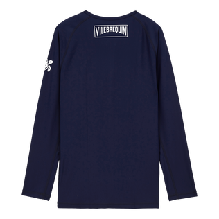 男士纯色长袖拉链防晒衣 Navy 后视图