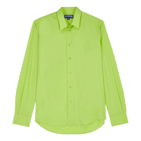 Unisex Wool Shirt Super 120 Lemongrass front view