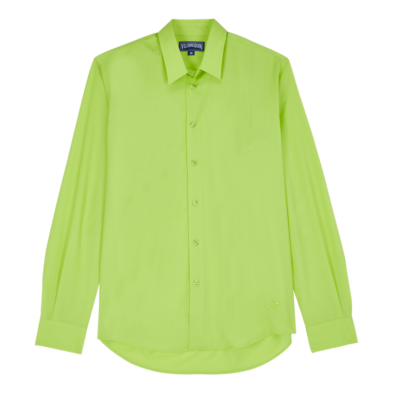 Unisex Wool Shirt Super 120 - Shirt - Cool - Green - Size XXXL - Vilebrequin