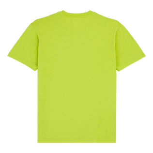 Men Cotton T-Shirt Printed Turtle Logo Lemongrass back view