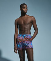 Men Stretch Swimwear Red Gorgonians - Vilebrequin x 1Ocean Multicolor front worn view