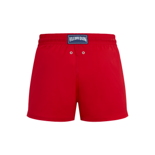 Costume da bagno corto uomo stretch e aderente a tinta unita Medicis red vista posteriore