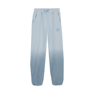 Boys Cotton Jogger Pants Tie and Dye Blue topaz front view