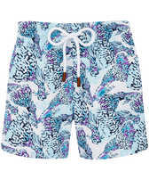 Pantalones cortos de baño con estampado Isadora Fish para mujer Blanco vista frontal