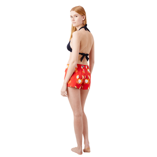 Women Swim Short St Valentine 2020- Vilebrequin x Giriat Medicis red back worn view
