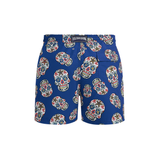 Men Stretch Swim Trunks Día de Muertos Palace back view