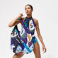 Bolsa de playa con estampado Envoûtement - Vilebrequin x Deux Femmes Noires Purple blue detalles vista 1