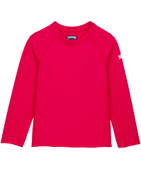 T-shirt Anti UV Enfants Textured Solid Fushia vue de face