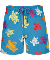 Pantaloncini mare uomo ricamati Ronde Tortues Multicolores - Edizione limitata Calanque vista frontale