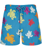 Men Swim Shorts Embroidered Ronde Tortues Multicolores - Limited Edition Calanque front view