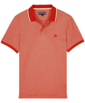 Men Cotton Changing Color Pique Polo Shirt Poppy red front view