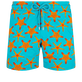 Costume da bagno uomo elasticizzato Starfish Dance Blu curacao vista frontale