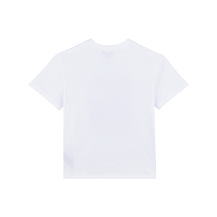 T-shirt bambino in cotone biologico Tahiti Bianco vista posteriore