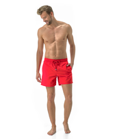 Men Swimwear Solid Poppy red 正面穿戴视图