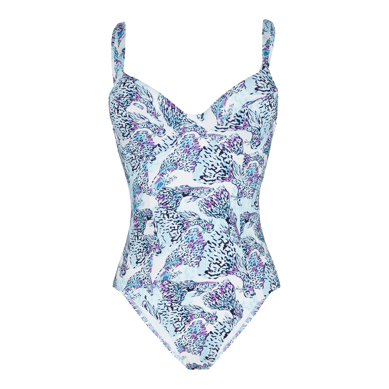Women One-piece Swimsuit Isadora Fish - Leonita - White
