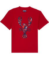Men Oversized Organic Cotton T-Shirt Graphic Lobsters Moulin rouge front view