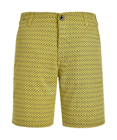 Men Cotton Bermuda Shorts Micro Starlette White front view