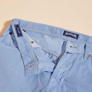 Men Cotton Bermuda Shorts Solid Divine details view 2