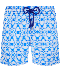 Bañador con estampado Ikat Medusa para hombre Blanco vista frontal