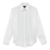 Camicia in Lino Bianco vista frontale