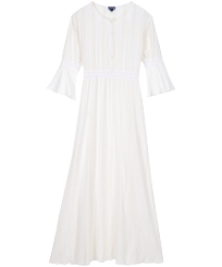 Women Dress Broderie Anglaise Chalk front view