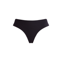 Bas de maillot de bain culotte midi femme uni Noir vue de face