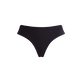 Slip bikini medio donna tinta unita Nero vista frontale