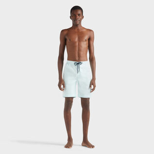 Men Tencel and Cotton Bermuda Shorts Satin Pacific front worn view
