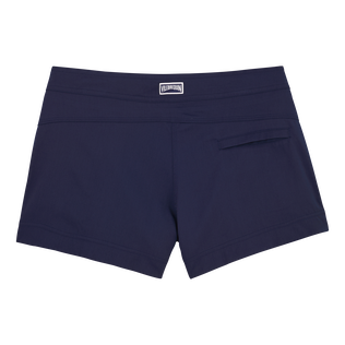 Women Swim Short Solid Navy back view